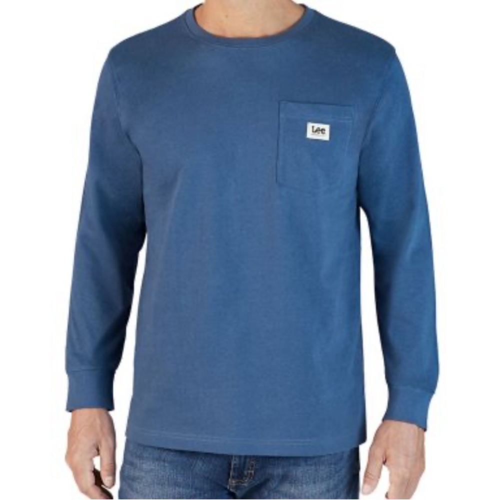 NWT LEE pocket tee - blue - large